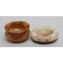 Onyx bowl and ashtray