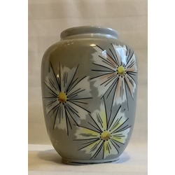 Antique Art Deco vase with hand painting. Germany