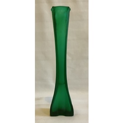 Vase Bertz. Green, frosted glass. Latvia.