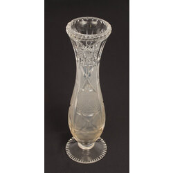 Engraved crystal vase  