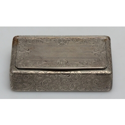 Silver tobacco box/chest