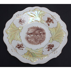 Porcelain plate with an animal motif