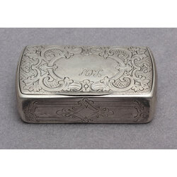 Silver tobacco chest with gilding