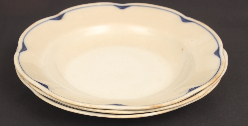 Porcelain deep plates (3 pcs.)