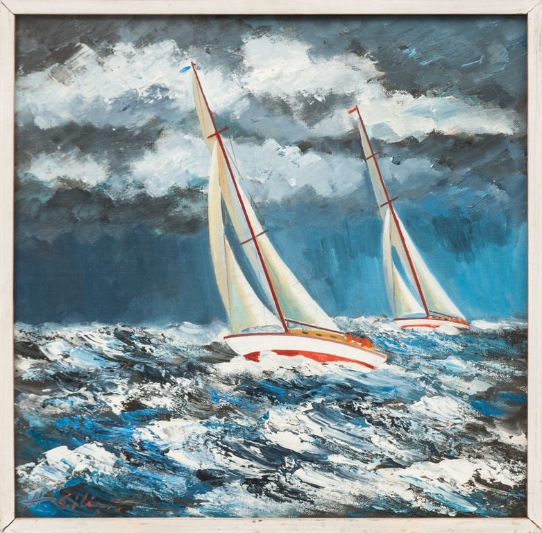 Yachts in the storm