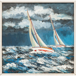 Yachts in the storm