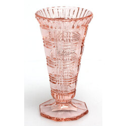 Art deco colored glass vase, Iļguciema glass factory