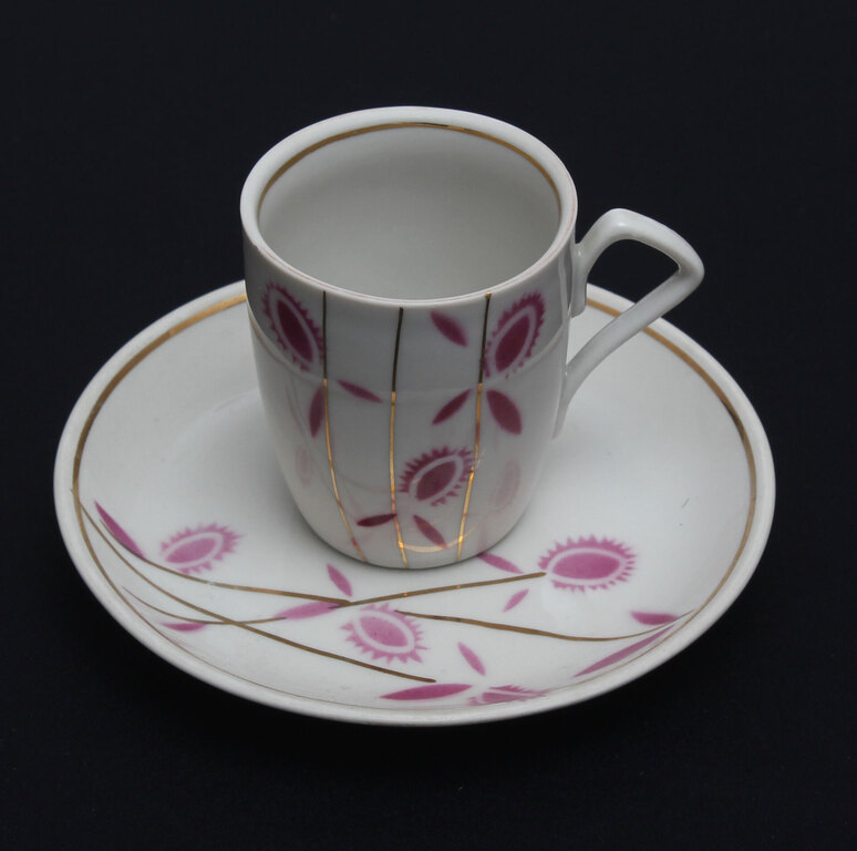 Espresso porcelain cup with saucer 