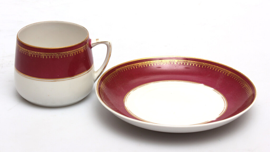 Porcelain cup and saucer