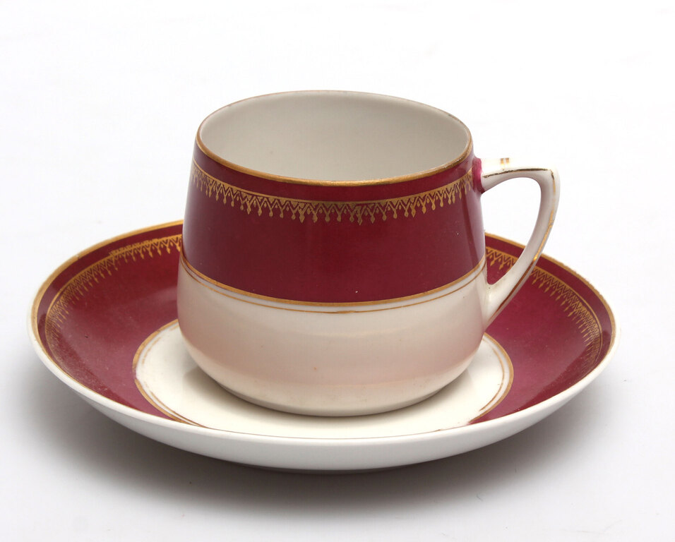 Porcelain cup and saucer