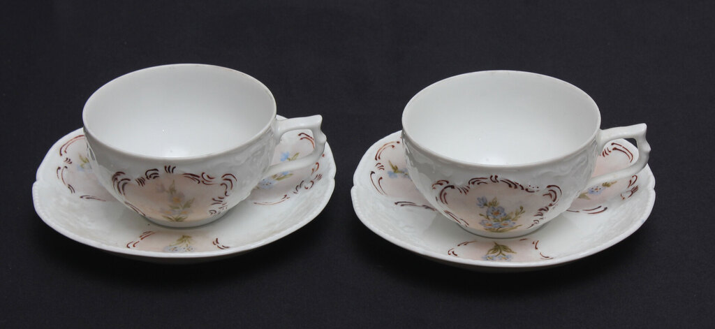 A set of porcelain cups