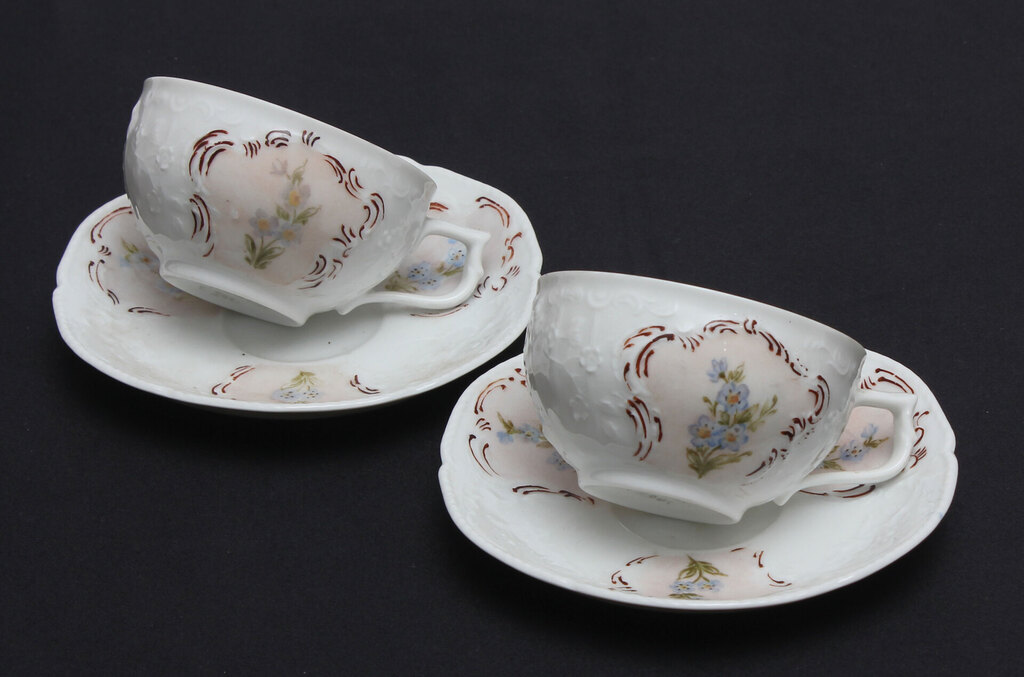 A set of porcelain cups