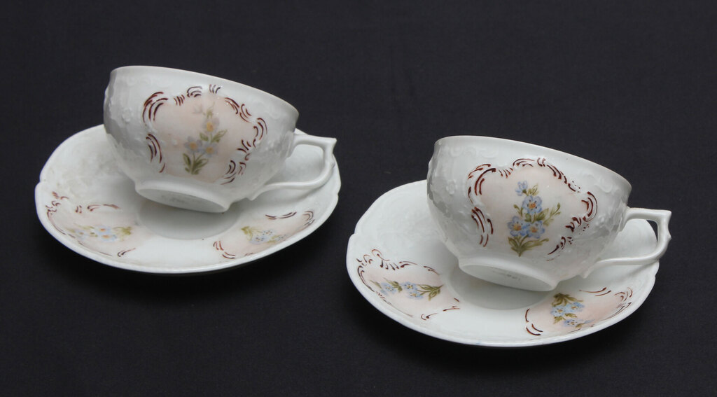 A set of porcelain cups