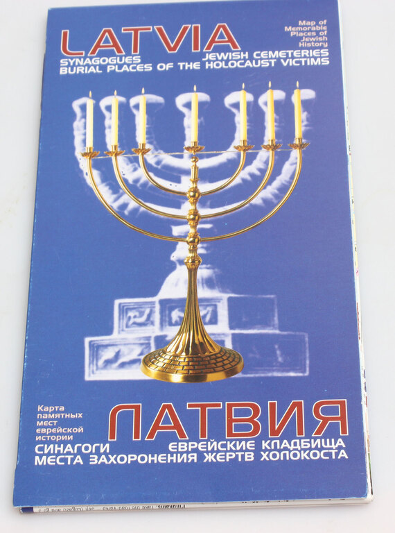 Map  ''Latvia synagogues, jewish cementeries....