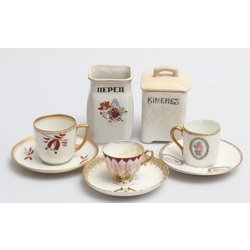 Various porcelain products with defects