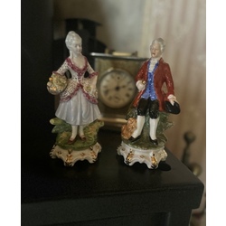 Gräfenthal Lippelsdorf GDR 1877 porcelain figures 2 pcs