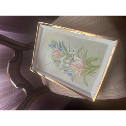 Selltman Weiden Bavarian porcelain painted tray/ wall decor in a beautiful design