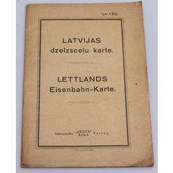 Latvian railway map. Lettlands Eisenbahn - map