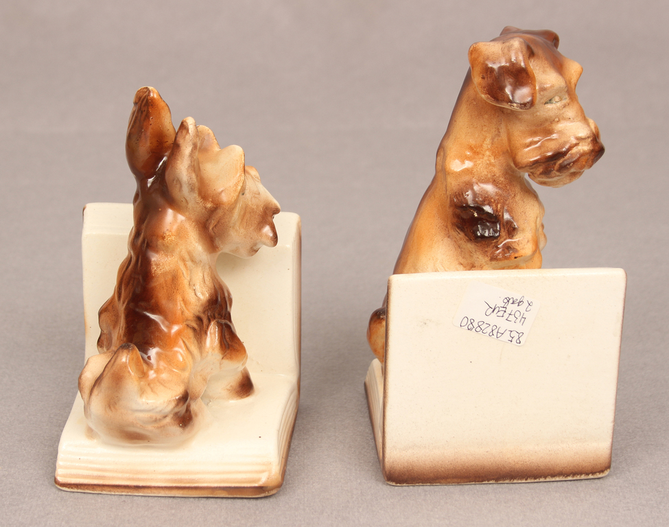 Porcelain book holders Dogs 2 pcs. 