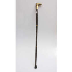 Wooden art deco cane with handle 