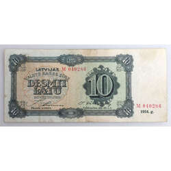 10 latu banknote 1834. gads