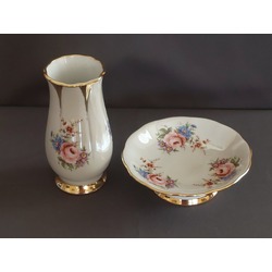 RPR two charming glazed flower and fruit vases.