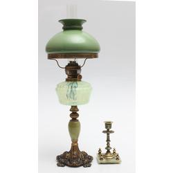 Kerosene lamp and candlestick