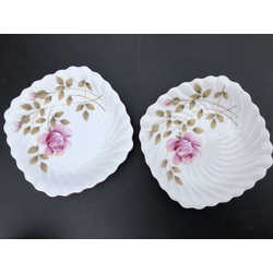 A pair of cake plates from the service 