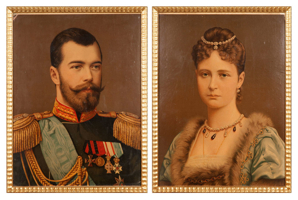 Русский царь Николай II и Руссиская царица императрица Александра