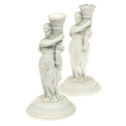 Biscuit candlesticks - a couple