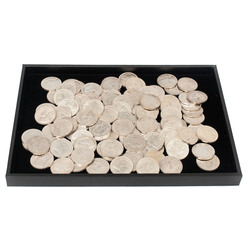 100 silver five-lats coins