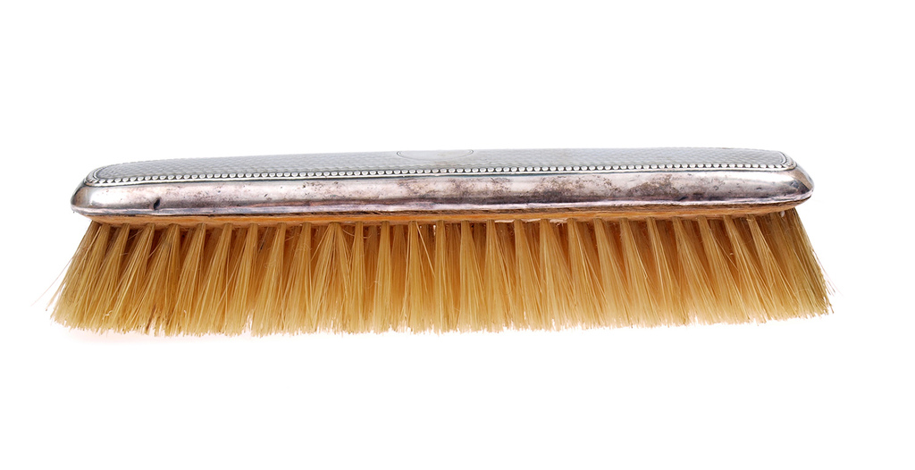Silver clothes brush