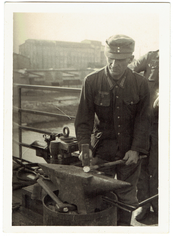 Soldier mounted antitank protection near the Daugava