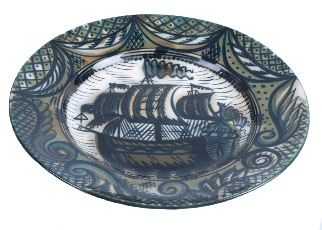 Decorative porcelain plate„Sail”