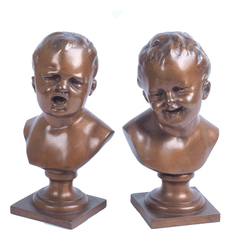 Child busts 'Laugh and tears' (2 pcs.)
