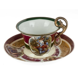 Porcelain cup with saucer